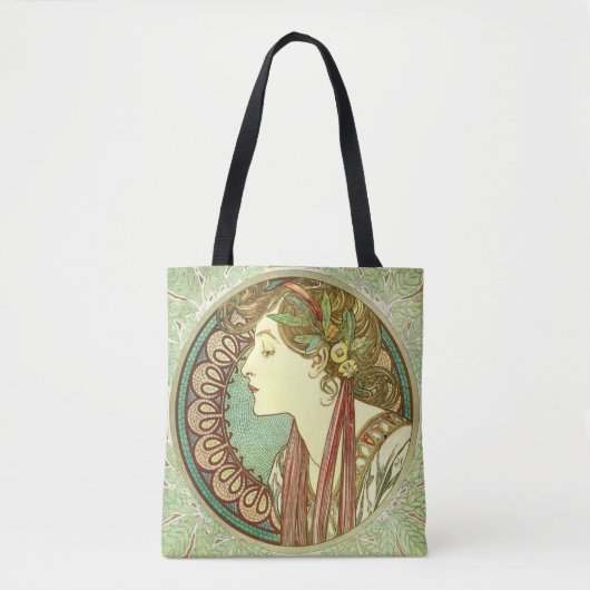 Alphonse Mucha Laurel GalleryHD Tote Bag (Voorkant)