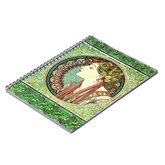 Alphonse Mucha Laurel-laptop Notitieboek (Linkerzijde)