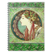 Alphonse Mucha Laurel-laptop Notitieboek (Voorkant)