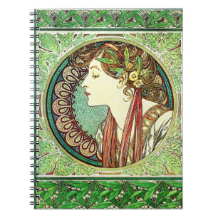 Alphonse Mucha Laurel-laptop Notitieboek