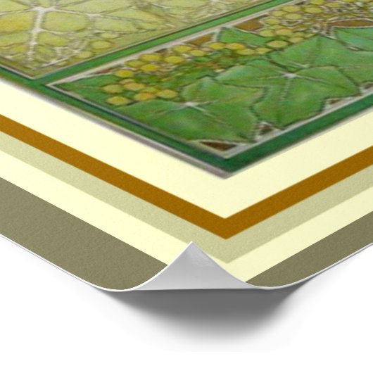 Alphonse Mucha Laurel Leaves 16 x 20 Poster (Hoek)