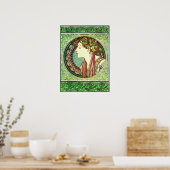 Alphonse Mucha Laurel Poster (Keuken)