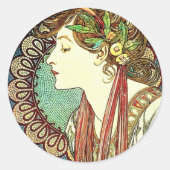 Alphonse Mucha Laurel Stickers (Voorkant)