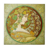 Alphonse Mucha Laurel Tile Tegeltje (Voorkant)