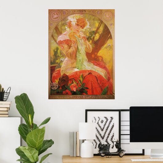 Alphonse Mucha LeFevre Utile Poster (Thuiskantoor)