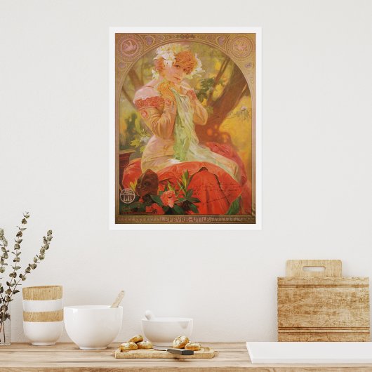 Alphonse Mucha. Lefevre-Utile, Sarah Bernhardt Poster (Keuken)
