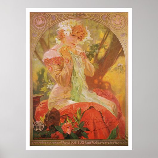 Alphonse Mucha. Lefevre-Utile, Sarah Bernhardt Poster (Voorkant)