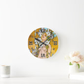 Alphonse Mucha - Lelie - Witte Grens Ronde Klok (Huis)