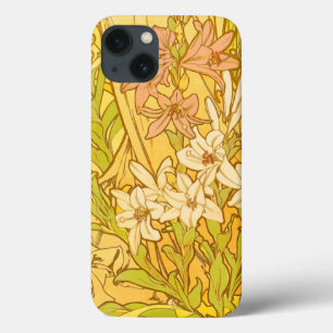 Alphonse Mucha Lelietjes Bloempatroon: Art Nouveau Case-Mate iPhone Case