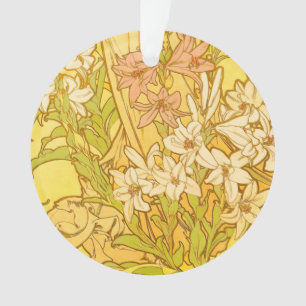 Alphonse Mucha Lelietjes Bloempatroon: Art Nouveau Ornament