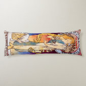Alphonse Mucha Lichaamskussen (Achterkant)