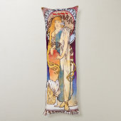 Alphonse Mucha Lichaamskussen (Achterkant (Verticaal))