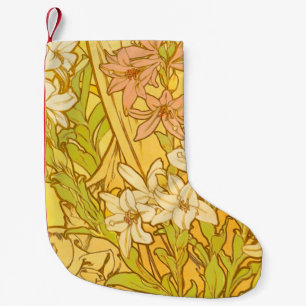 Alphonse Mucha Lily Bloemen Patroon: Art Nouveau  Kleine Kerstsok