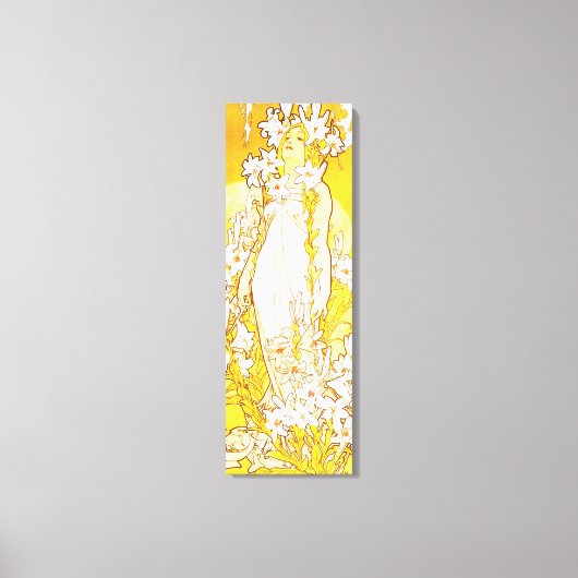 Alphonse Mucha Lily Canvas Poster (Voorkant)