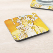 Alphonse Mucha Lily Onderzetters (Linkerzijde)