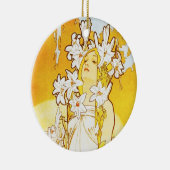 Alphonse Mucha Lily Ornament (Rechts)