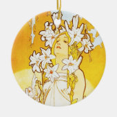 Alphonse Mucha Lily Ornament (Voorkant)