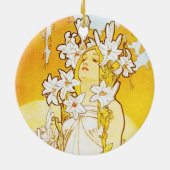 Alphonse Mucha Lily Ornament (Achterkant)