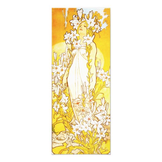 Alphonse Mucha Lily Print Foto Afdruk (Voorkant)