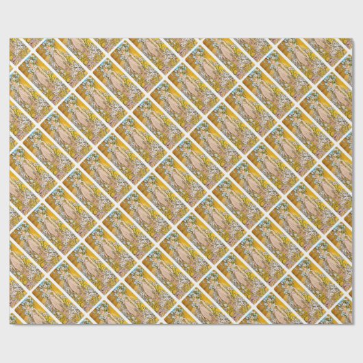 Alphonse Mucha - Lily - White Border Cadeaupapier (Vlak)