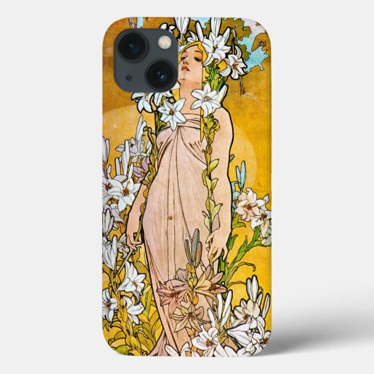 Alphonse Mucha - Lily - White Border Case-Mate iPhone Case (Achterkant)