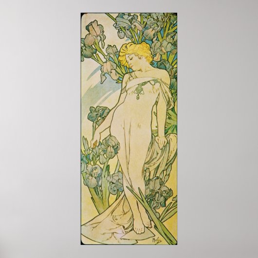 Alphonse Mucha. L'Iris/Iris, 1897 Poster (Voorkant)