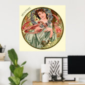 Alphonse Mucha maand december Poster (Thuiskantoor)
