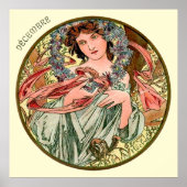 Alphonse Mucha maand december Poster (Voorkant)