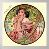 Alphonse Mucha maand juli Poster (Voorkant)