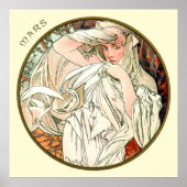 Alphonse Mucha maand maart Poster (Voorkant)