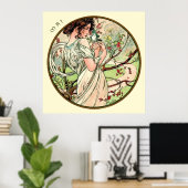 Alphonse Mucha maand mei Poster (Thuiskantoor)