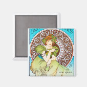 Alphonse Mucha Magneet (Voorkant / Achterkant)