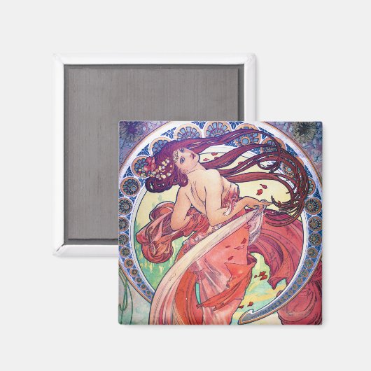 Alphonse Mucha Magneet (Voorkant / Achterkant)