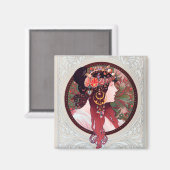 Alphonse Mucha Magneet (Voorkant / Achterkant)