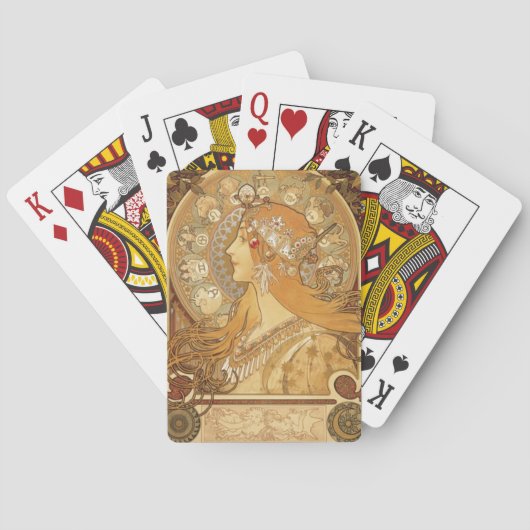 Alphonse Mucha Masterpart Collectie Deck Speelkaarten (Achterkant)