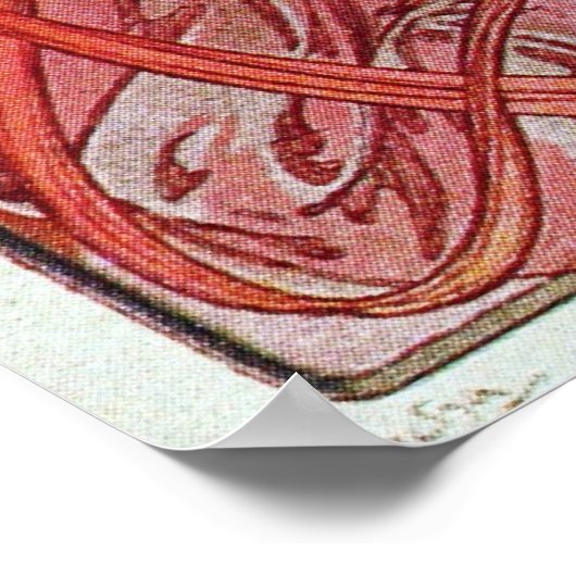 Alphonse Mucha Menu Poster (Hoek)