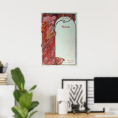 Alphonse Mucha Menu Poster (Thuiskantoor)