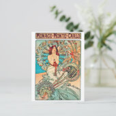 Alphonse Mucha Monaco, Monte-Carlo, 1897 Briefkaart (Staand voorkant)