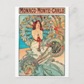 Alphonse Mucha Monaco, Monte-Carlo, 1897 Briefkaart (Voorkant)