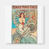 Alphonse Mucha Monaco, Monte-Carlo, 1897 Magneet (Voorkant)