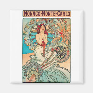 Alphonse Mucha Monaco, Monte-Carlo, 1897 Magneet