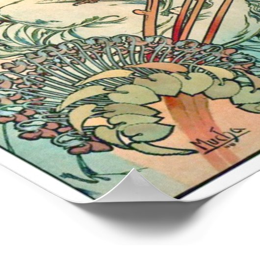 Alphonse Mucha Monaco, Monte-Carlo, 1897 Poster (Hoek)