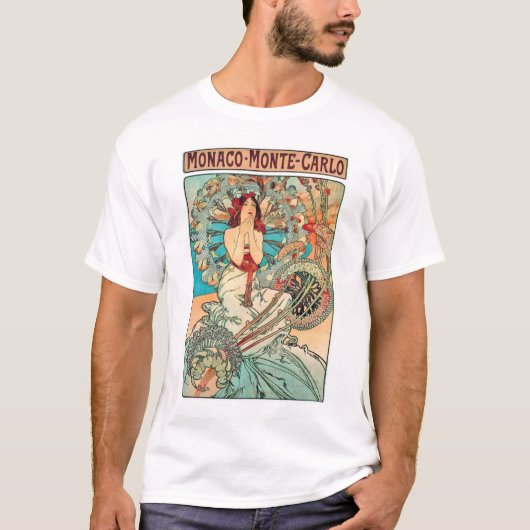 Alphonse Mucha Monaco, Monte-Carlo, 1897 T-shirt (Voorkant)