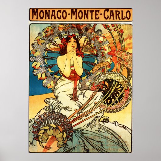 Alphonse Mucha - Monaco Monte Carlo Poster (Voorkant)