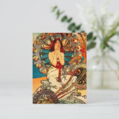 Alphonse Mucha Monte Carlo Briefkaart (Staand voorkant)