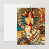 Alphonse Mucha Monte Carlo Briefkaart (Voorkant / Achterkant)