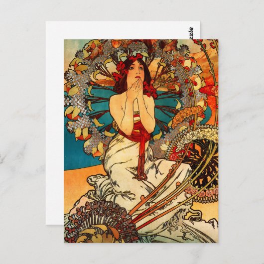 Alphonse Mucha Monte Carlo Briefkaart (Voorkant / Achterkant)