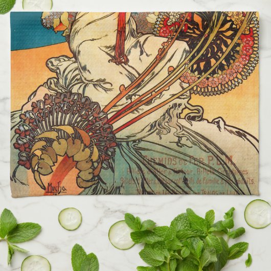 Alphonse Mucha Monte Carlo Kitchen Towel Theedoek (Gevouwen)