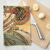 Alphonse Mucha Monte Carlo Kitchen Towel Theedoek (Quarter Fold)