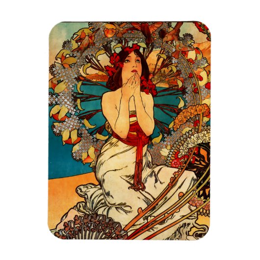 Alphonse Mucha Monte Carlo Magnet Magneet (Verticaal)